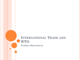 International Trade and WTO