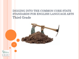 Digging Into the English Language Arts Common Core State