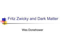 Fritz Zwicky and Dark Matter