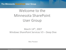 Windows SharePoint Services V3