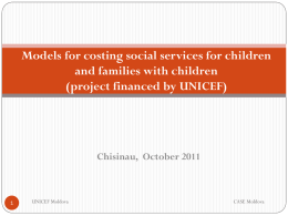 Models for costing the staff and services for children and