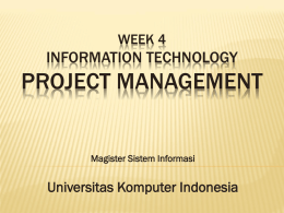 Information Technology Project Management DR. HERMAN S. MBA