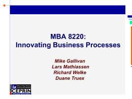MBA 8220 Session 1 - Georgia State University