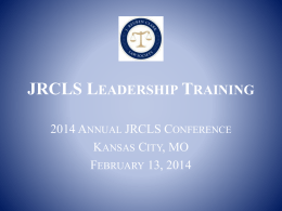 JRCLS Leadership Training