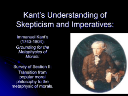 Types of Imperatives According to Kant