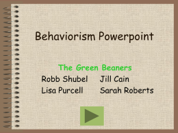 Behaviorism Powerpoint