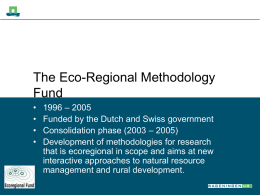 The Eco-Regional Fund