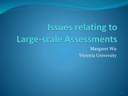 Issues in Large-scale Assessment