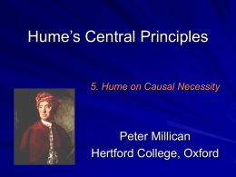 Lectures on Hume's Treatise: 1