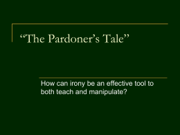 The Pardoner’s Tale ” - Shore Regional High School