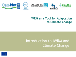 Economic and Financial Instruments for IWRM
