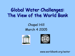 Global Water Challenges and the Potential Contribution of
