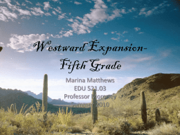 Westward Expansion-Fifth Grade
