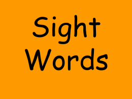 Sight Words - Henry County School District