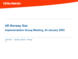 UK Norway Gas Implementation Group Meeting, 24 January 2003