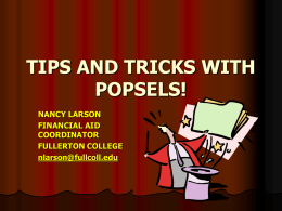 TIPS AND TRICKS WITH POPSELS!