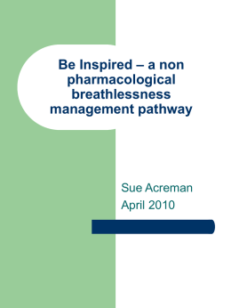 Be Inspired – a non pharmacological breathlessness