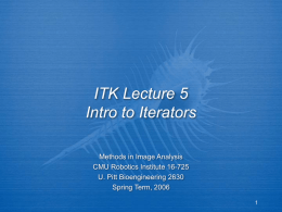 Lab Lecture 3 - Image iterators