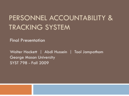 Personnel Accountability & Tracking System
