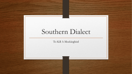 Southern Dialect