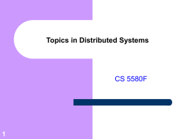 CS 4xx – Distributed Systems