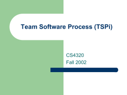 Team Software Process (TSPi)