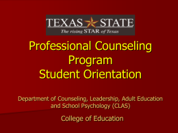 College of Education - Texas State University