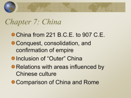 The World’s History, 3rd ed. Ch. 7: China
