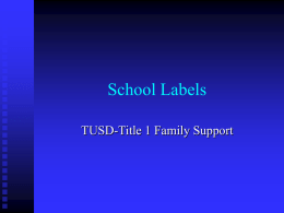 TUSD Title I - School Labels