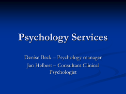 Psychology Services - Pages