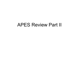 APES Review Part II - Cathy Wilkins' Biology Pages