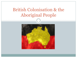 British Colonisation & aboriginal people