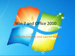 Win 7 and Office 2010