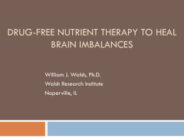 Nutrient Therapy and Improved Mental Functioning