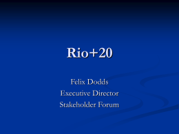 Felix Dodds - Rio+20..