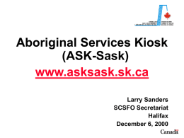 Aboriginal Services Kiosk