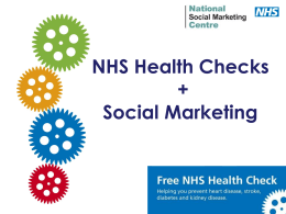 NHS Health Checks and Social Marketing