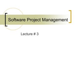Software Project Management - University of Engineering