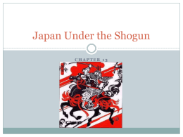 Japan Under the Shogun - Mrs. Auger's Site