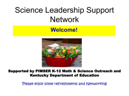 Science Leadership Support Network - Home