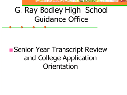 G Ray Bodley High School Guidance Office