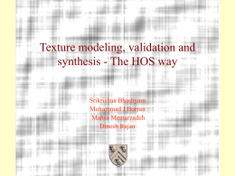 Texture modeling, validation and synthesis