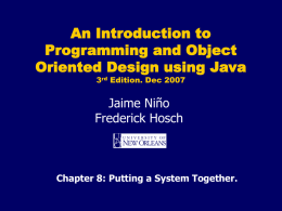 Chapter 8: Putting a System Together.