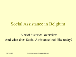 Social Assistance in Belgium