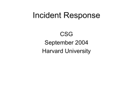 Incident Response - Stone Soup Fresno
