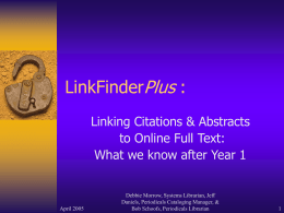 LinkFinderPlus - faculty.gvsu.edu