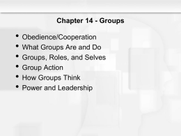 Chapter 14: Groups - Donna Vandergrift