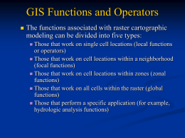 GIS Functions - University of Arizona
