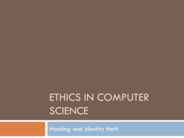 Ethics in computer science