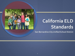 California ELD Standards